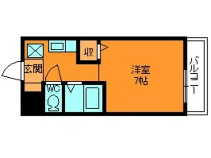 CARK(ワンルーム/4階)の間取り写真