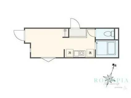 MELDIA祐天寺(ワンルーム/1階)の間取り写真