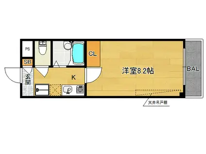 富士ラビット七条館(1K/1階)の間取り写真