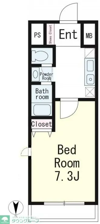 フレア堀江 4階階 間取り