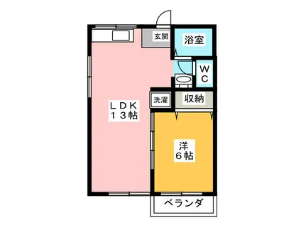 グレイスハウス(1LDK/2階)の間取り写真