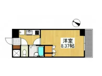 ジュネス天領(1K/1階)の間取り写真