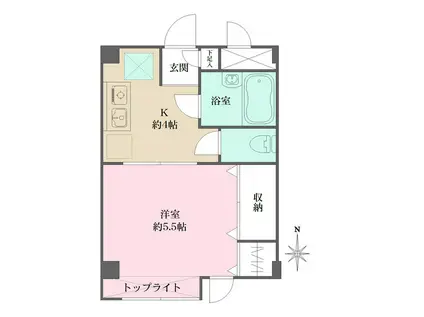 朝日チェリーヒルズ上野町(1K/1階)の間取り写真