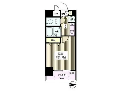 パークヒルズ落合(1K/5階)の間取り写真