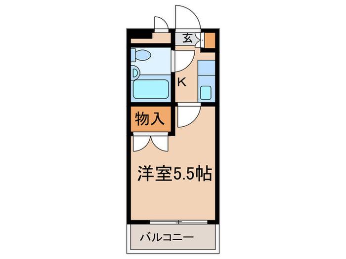 ダイヤマンション(1K/5階)の間取り写真