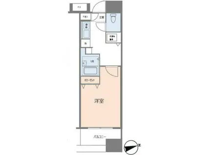 スカイコート八王子第5(1K/14階)の間取り写真