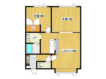 コーポTAR5(2LDK/2階)の間取り写真