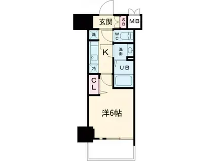 プレサンス兵庫駅前(1K/10階)の間取り写真