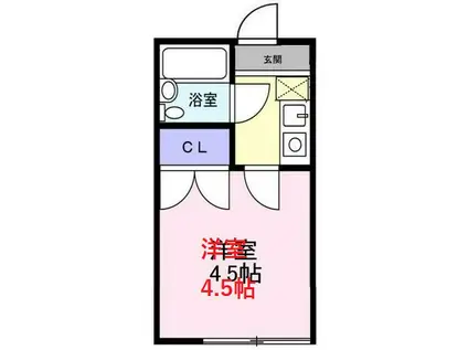 ジョエルココ(1K/1階)の間取り写真