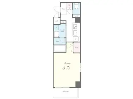 CLEYERA ROKA(1K/3階)の間取り写真