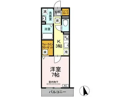 地下鉄東山線 本陣駅 徒歩4分 3階建 築5年(1K/1階)の間取り写真