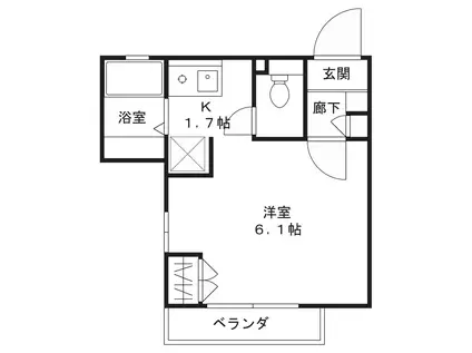 AGEMSIII(ワンルーム/2階)の間取り写真