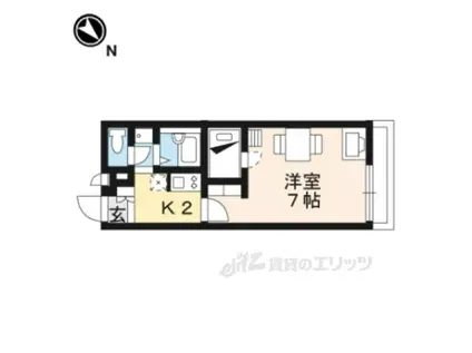 レオパレスRACOND7能登川(1K/1階)の間取り写真