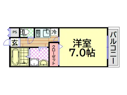 サンプラザ大正(1K/4階)の間取り写真