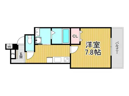 フジパレス阪急園田イースト5番館(1K/1階)の間取り写真