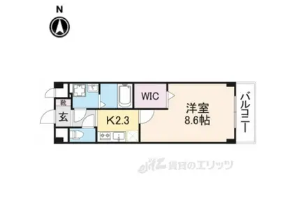 アプローズ(1K/3階)の間取り写真