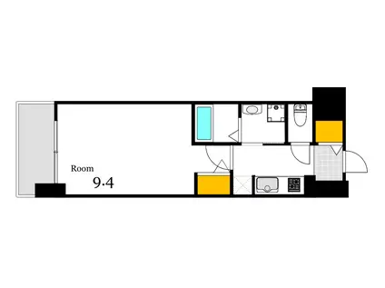 S-RESIDENCE広島駅DILETTO(1K/2階)の間取り写真