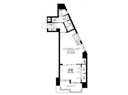 明大前フラワーハイホーム(1LDK/4階)の間取り写真
