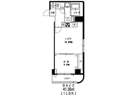 GRACE HILL(1LDK/2階)の間取り写真
