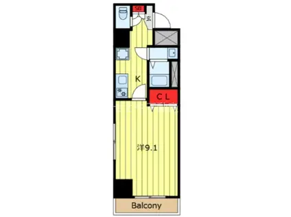 コスモリード日暮里レジデンス(1K/3階)の間取り写真