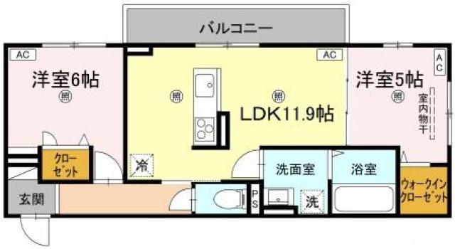 エムフルージュ(2LDK/3階)の間取り写真