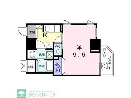 グランヒルズ西新宿(1K/3階)の間取り写真