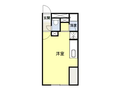 サニーレジデンス(ワンルーム/2階)の間取り写真