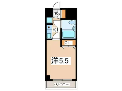クリオ大口壱番館(1K/6階)の間取り写真