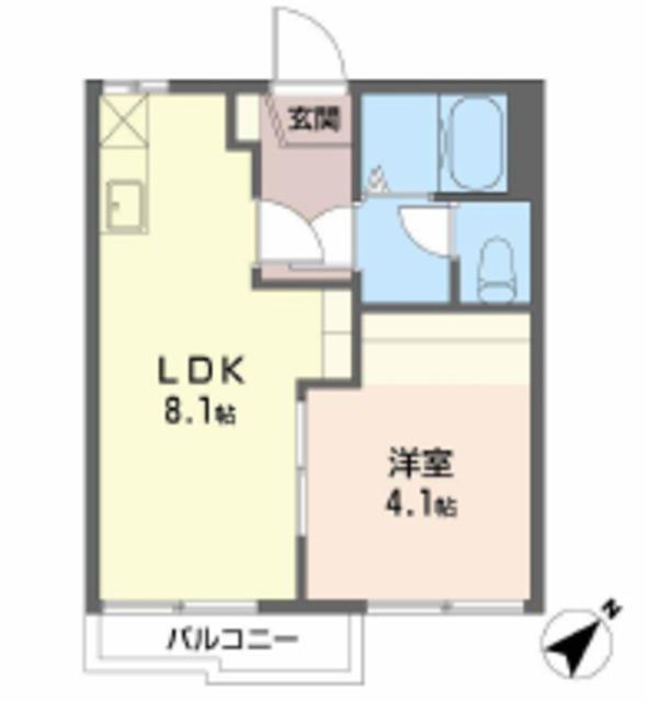 フォーブル葵(1LDK/2階)の間取り写真