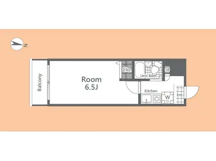 サンフレグランス(1K/2階)の間取り写真