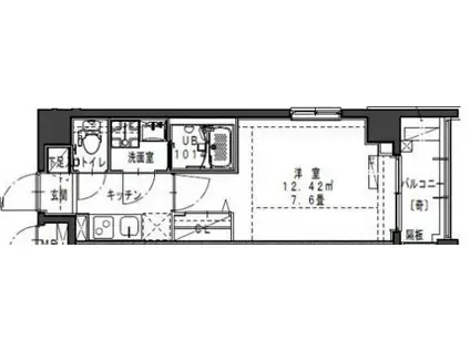 サムティレジデンス市川(1K/6階)の間取り写真