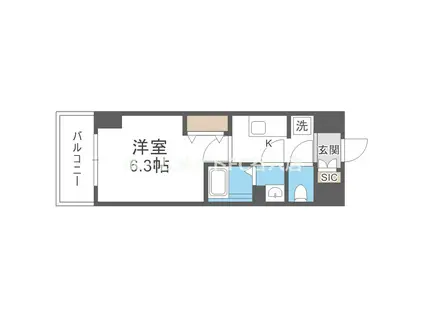 ソルテラス本庄西クレアスト(1K/10階)の間取り写真