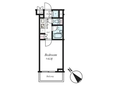 ルーブル桜台(1K/3階)の間取り写真
