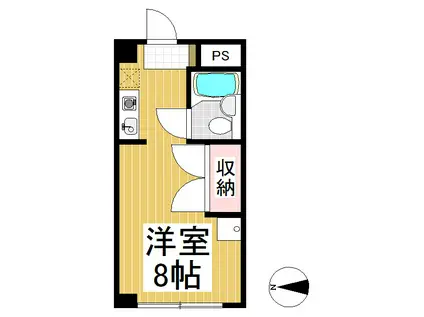ガーデンヒルズ常田(ワンルーム/1階)の間取り写真