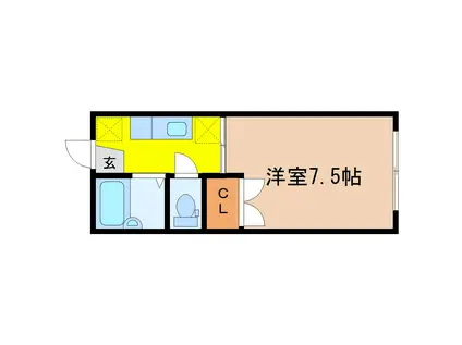 グランデュールNK(1K/1階)の間取り写真