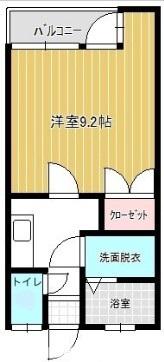 ルフォンT武(1K/1階)の間取り写真