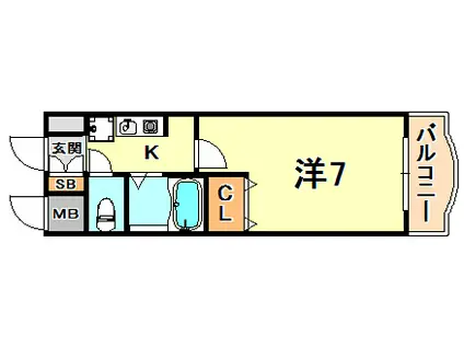 ルネッサンス王子(1K/10階)の間取り写真