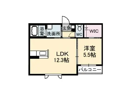 ルピナス(1LDK/2階)の間取り写真