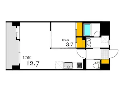 GRAND STAGE24(1LDK/4階)の間取り写真
