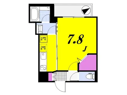 STELLA平和台ステラヘイワダイ(1K/2階)の間取り写真