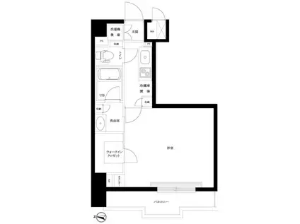 ルーブル明大前(1K/3階)の間取り写真