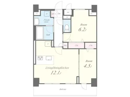 ピノ・アガタ岐阜駅前(2LDK/10階)の間取り写真