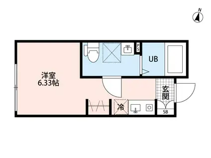 赤羽TERRACE(ワンルーム/2階)の間取り写真