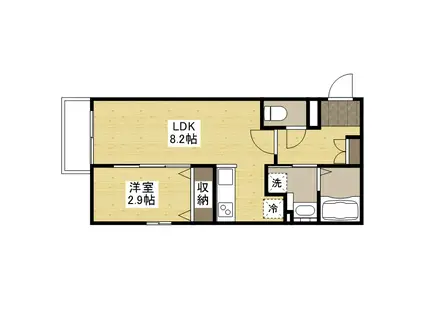 月光福山城下(1LDK/3階)の間取り写真