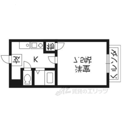 アクティブニシモト(1K/1階)の間取り写真