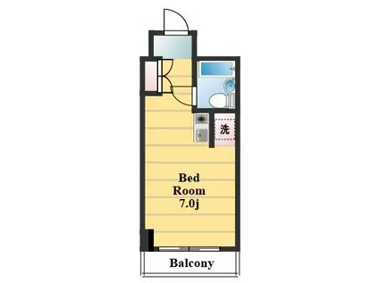 クラウンパレス与野本町(ワンルーム/4階)の間取り写真