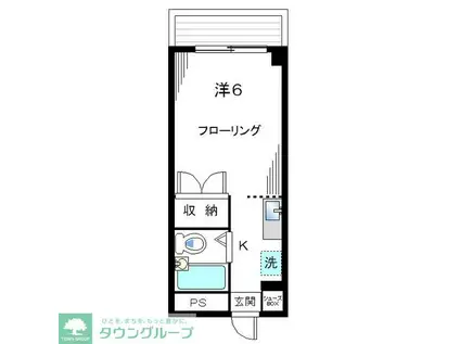 アメニティ高坂(1K/2階)の間取り写真