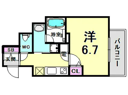 アドバンス神戸アルティス(1K/2階)の間取り写真