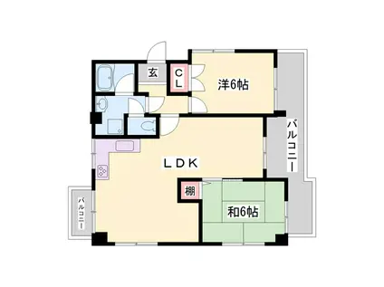 ノアズ・アーク(3LDK/5階)の間取り写真