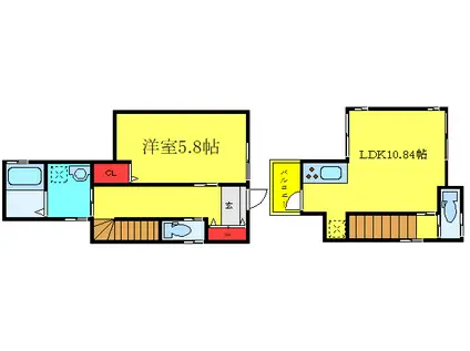 田端3丁目アパート(1DK/1階)の間取り写真